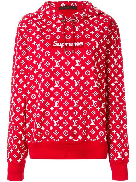 supreme louis vuitton sweatshirt red|supreme Louis Vuitton tracksuit.